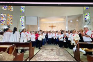 Celebração Eucarística à Apostol@s da Oração: Padre Renato Alves Rodrigues. Santuário do Sagrado Coração de Jesus, Rua Doutor Alberto Vieira Lima, Número 50, Bairro Bairu, Juiz de Fora, Minas Gerais/MG, Brasil. Registro de Capoeira Estrela Dalva - Artista Plástica e Cineasta Salete Libardoni. IMG_0619. 10,78 GB. 09h00. Domingo, 01 de Junho de 2025. HD 1080p. MOV. Universidade Livre de Estudos Culturais da Capoeira - Universidade da Capoeira - UNICAPOEIRA, Instituto de Educação Socioambiental - IESAMBI, Associação de Capoeira - ASCA e Grupo de Capoeira MEIA LUA - Fundado Terça-feira, 29 de Maio de 1962. http://universidadedacapoeira.com/ Seja membro deste canal e ganhe benefícios: https://www.youtube.com/channel/UCE6HrA5Y_VZ4-hgw8FG13aw/join PIX - polemico72@hotmail.com