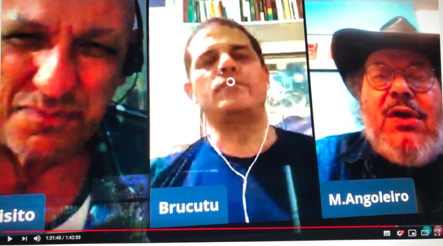 Capoeira Mestres Angoleiro, Squizyto - Reginaldo da Silveira Costa e Brucutu - Sérgio Luis dos Santos Lima: Aula de Deontologia Capoeirana. Sala de Entrar, Tigüera 360, Juiz de Fora, Minas Gerais/MG, Brasil. Registro de Capoeira Mestre Polêmico - Professor João Couto Teixeira. IMG_2549. 6,04 GB. 08h26. 22 de maio de 2020.