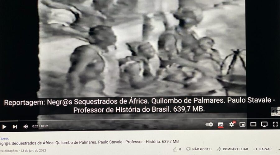 Reportagem: Negr@s Sequestrad@s de África. Quilombo de Palmares. Professor de História Paulo Stavale. Brasil. 639,7 MB.