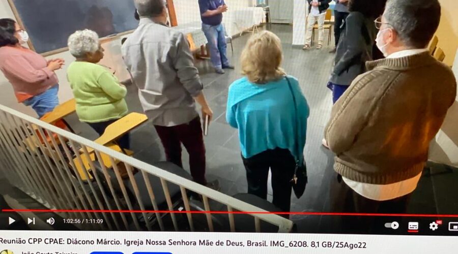 Universidade Livre de Estudos Culturais da Capoeira, Universidade da Capoeira - UNICAPOEIRA, Instituto de Educação Socioambiental - IESAMBI, Grupo de Capoeira Meia Lua - Fundado em 29 de Maio de 1962, Associação de Capoeira - ASCA, Reunião CPP CPAE, Diácono Márcio Rosa dos Santos, Salão Paroquial, Igreja Nossa Senhora Mãe de Deus, Bairro de Lourdes, Juiz de Fora, Minas Gerais/MG, Brasil, Registro de Capoeira Mestre Polêmico - Professor João Couto Teixeira, IMG_6208/9, 8.08 GB, 19h30, Quinta-feira - 25 de Agosto de 2022, HD 1080p