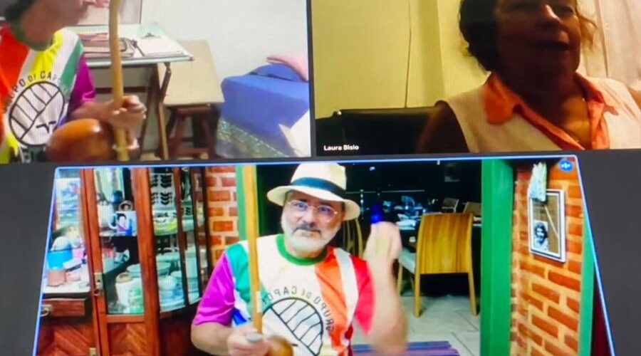 Universidade Livre de Estudos Culturais da Capoeira - Universidade da Capoeira - UNICAPOEIRA, Instituto de Educação Socioambiental - IESAMBI, Associação de Capoeira - ASCA e Grupo de Capoeira MEIA LUA - Fundado na Terça-feira, 29 de Maio de 1962. Orquestra Harmônica de Berimbaus. Cantos e Toques Dobrados - Angola, Banguela e Cavalaria. Mandingueiro - Peter Faluhelyi e Laura Cavalieri Bisio. Sala de Entrar, Tigüéra 360, Juiz de Fora, Minas Gerais/MG e Cálculos para a Construção de Casa na Chácara Pau D'Óleo, no Residencial Café Planalto em Sobradinho II, Distrito Federal/DF, Brasil. Registro de Capoeira Mestre Polêmico - Professor João Couto Teixeira. IMG_7830. 3,18 GB. 19h33. Quinta-feira, 23 de Janeiro de 2023. HD 1080p.