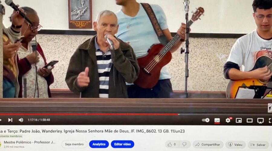 Celebração Eucarística. Padre João Francisco Batista da Silva. Diácono Márcio Rosa dos Santos. Música Isabel, Antônio Reis, Capoeira Mestre Avatar - Giovanni Diomedson de Andrade e Léo. Igreja Nossa Senhora Mãe de Deus, Bairro Nossa Senhora de Lourdes, Juiz de Fora, Minas Gerais/MG, Brasil. Registro de Capoeira Mestre Polêmico - Professor João Couto Teixeira. IMG_8602. 7,42 GB. 08h00. Domingo, 11 de Junho de 2023. HD 1080p. Universidade Livre de Estudos Culturais da Capoeira - Universidade da Capoeira - UNICAPOEIRA, Instituto de Educação Socioambiental - IESAMBI, Associação de Capoeira - ASCA e Grupo de Capoeira MEIA LUA - Fundado Terça-feira, 29 de Maio de 1962. Seja membro deste canal e ganhe benefícios: https://www.youtube.com/channel/UCE6HrA5Y_VZ4-hgw8FG13aw/join