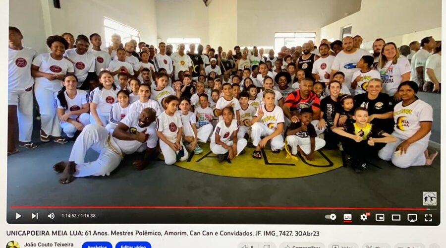 Mestres Polêmico, Alexandre José Ribeiro de Amorim, Can Can - Alexandre Juan Rabelo e Convidados. Rua Porfírio Barbosa de Albuquerque, 316, CEP 36.033-010, Bairro Teixeiras, Juiz de Fora, Minas Gerais/MG, Brasil. Registro de Capoeira Mestre Polêmico - Professor João Couto Teixeira. IMG_7427. 8,7 GB. 11h18. Domingo, 30 de Abril de 2023. HD 1080p. Universidade Livre de Estudos Culturais da Capoeira - Universidade da Capoeira - UNICAPOEIRA, Instituto de Educação Socioambiental - IESAMBI, Associação de Capoeira - ASCA e Grupo de Capoeira MEIA LUA - Fundado Terça-feira, 29 de Maio de 1962 - 61 Anos.