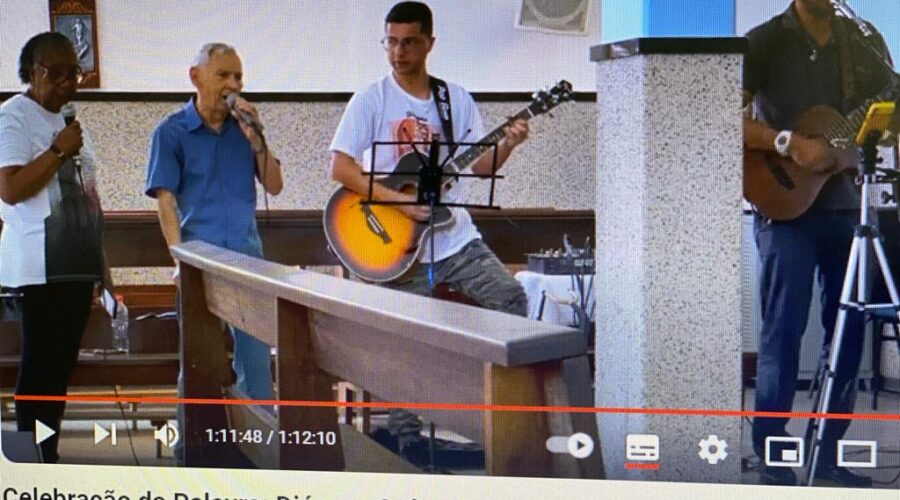 Celebração da Palavra. Diácono Márcio Rosa dos Santos. Ministr@s Extraordinári@s da Sagrada Comunhão Amaro Azevedo e Rosenei Freitas F. Fonseca. Música Capoeira Mestre Avatar - Giovanni Diomedson de Andrade, Léo, Isabel e Antônio Reis. Igreja Nossa Senhora Mãe de Deus, Bairro Nossa Senhora de Lourdes, Juiz de Fora, Minas Gerais/MG, Brasil. Registro de Capoeira Mestre Polêmico - Professor João Couto Teixeira. IMG_8988. 8,19 GB. 08h00. Domingo, 10 de Setembro de 2023. HP 1080p. Universidade Livre de Estudos Culturais da Capoeira - Universidade da Capoeira - UNICAPOEIRA, Instituto de Educação Socioambiental - IESAMBI, Associação de Capoeira - ASCA e Grupo de Capoeira MEIA LUA - Fundado Terça-feira, 29 de Maio de 1962. Seja membro deste canal e ganhe benefícios: https://www.youtube.com/channel/UCE6HrA5Y_VZ4-hgw8FG13aw/join