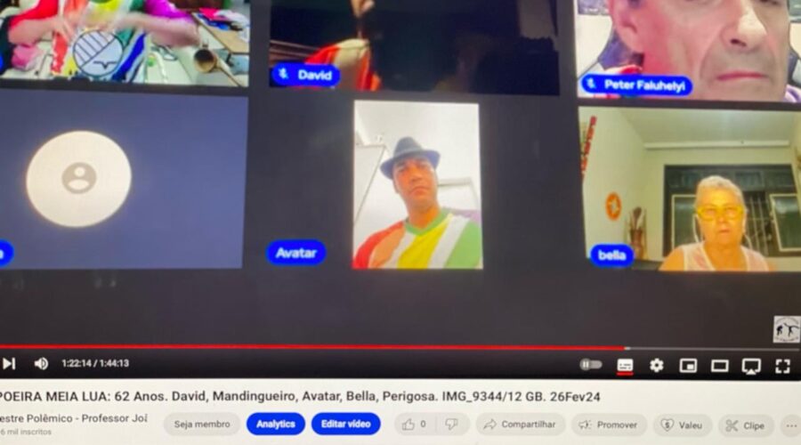 UNICAPOEIRA MEIA LUA: 62 Anos. David Teixeira Irsigler, Mandingueiro - Peter Faluhelyi, Avatar - Giovanni Diomedson de Andrade, Bella - Maria Isabel Melotti Xible e Perigosa - Marialú. Sala de Entrar, Tigüéra 360, Juiz de Fora, Minas Gerais/MG, Brasil. Registro de Capoeira Mestre Polêmico - Professor João Couto Teixeira. IMG_9344. 11,83 GB. 20h33. Segunda-feira, 26 de Fevereiro de 2024. HD 1080p. MOV. Universidade Livre de Estudos Culturais da Capoeira - Universidade da Capoeira - UNICAPOEIRA, Instituto de Educação Socioambiental - IESAMBI, Associação de Capoeira - ASCA e Grupo de Capoeira MEIA LUA - Fundado Terça-feira, 29 de Maio de 1962. Orquestra Harmônica de Berimbaus. Seja membro deste canal e ganhe benefícios: https://www.youtube.com/channel/UCE6HrA5Y_VZ4-hgw8FG13aw/join