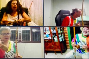 Orquestra Harmônica de Berimbaus. Toques e Cantigas. Amazonas e Iúna Mandingueira. Mestr@s Laura Cavalieri Bisio, Mandingueiro - Peter Faluhelyi e Lua Bella - Maria Isabel Melotti Xible. Sala de Entrar, Tigüéra 360, Juiz de Fora, Minas Gerais/MG, Brasil. Registro de Capoeira Mestre Polêmico - Professor João Couto Teixeira. IMG_7507. 1,57 GB. 21h23. Quinta-feira, 08 de Dezembro de 2022. HD 1080p. Universidade Livre de Estudos Culturais da Capoeira - Universidade da Capoeira - UNICAPOEIRA, Instituto de Educação Socioambiental - IESAMBI, Associação de Capoeira - ASCA e Grupo de Capoeira MEIA LUA - Fundado Terça-feira, 29 de Maio de 1962. Orquestra Harmônica de Berimbaus. http://universidadedacapoeira.com/ Seja membro deste canal e ganhe benefícios: https://www.youtube.com/channel/UCE6HrA5Y_VZ4-hgw8FG13aw/join PIX - polemico72@hotmail.com