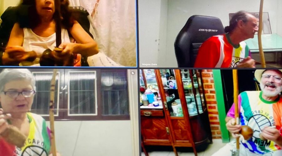 Orquestra Harmônica de Berimbaus. Toques e Cantigas. Amazonas e Iúna Mandingueira. Mestr@s Laura Cavalieri Bisio, Mandingueiro - Peter Faluhelyi e Lua Bella - Maria Isabel Melotti Xible. Sala de Entrar, Tigüéra 360, Juiz de Fora, Minas Gerais/MG, Brasil. Registro de Capoeira Mestre Polêmico - Professor João Couto Teixeira. IMG_7507. 1,57 GB. 21h23. Quinta-feira, 08 de Dezembro de 2022. HD 1080p. Universidade Livre de Estudos Culturais da Capoeira - Universidade da Capoeira - UNICAPOEIRA, Instituto de Educação Socioambiental - IESAMBI, Associação de Capoeira - ASCA e Grupo de Capoeira MEIA LUA - Fundado Terça-feira, 29 de Maio de 1962. Orquestra Harmônica de Berimbaus. http://universidadedacapoeira.com/ Seja membro deste canal e ganhe benefícios: https://www.youtube.com/channel/UCE6HrA5Y_VZ4-hgw8FG13aw/join PIX - polemico72@hotmail.com